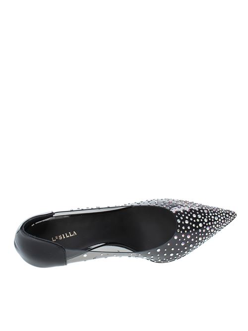 Pumps in patent leather and PVC. LE SILLA | DECO NICOLE KABIR 60NERO